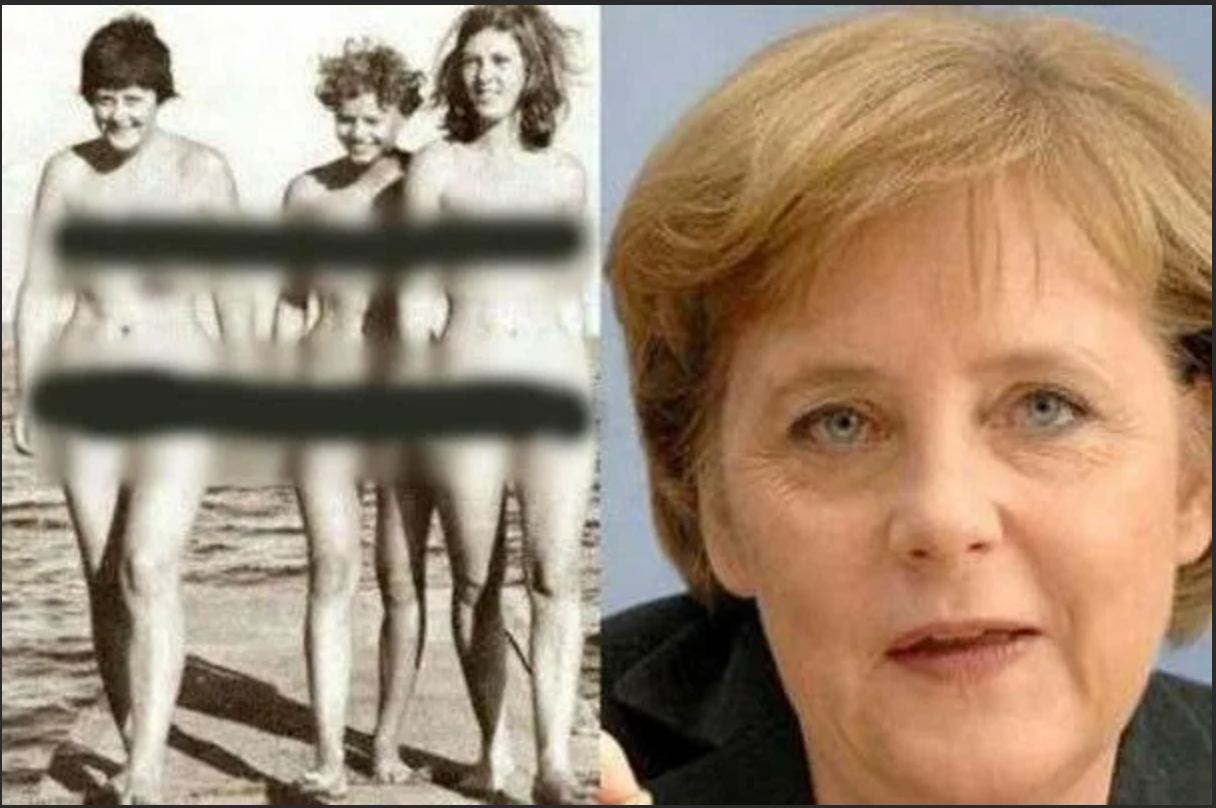 Ангела меркель в молодости на пляже фото с подругами