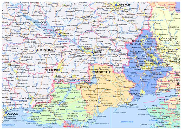 Какие города граничат с украиной на карте