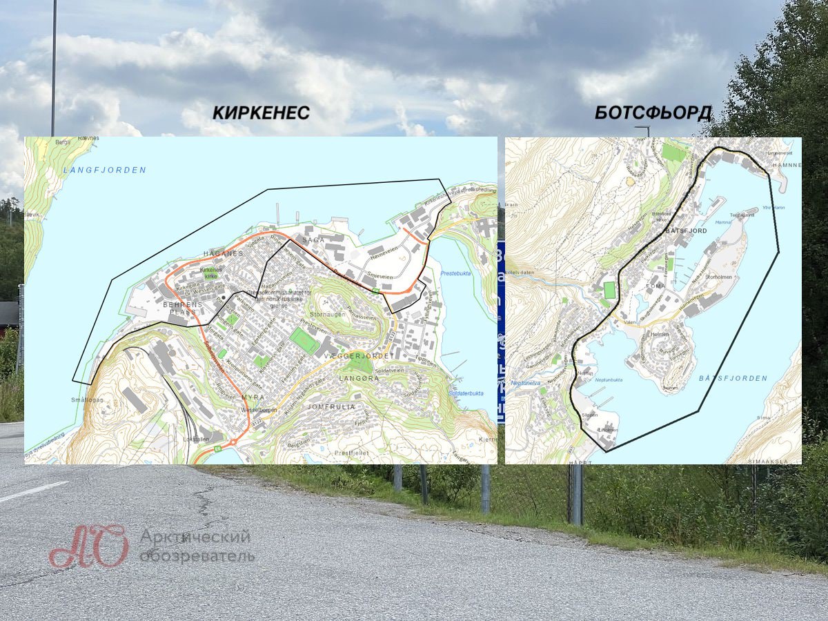 Карта киркенеса с магазинами и улицами на русском