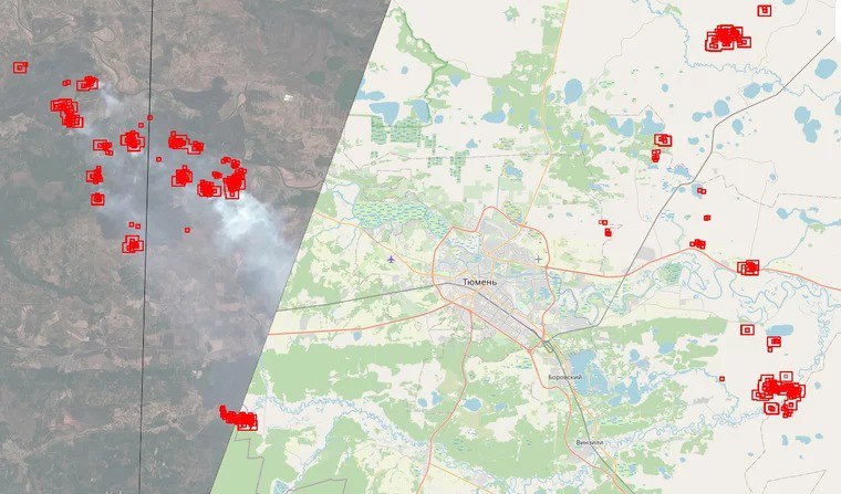 Пожар в тюмени сегодня сейчас карта онлайн