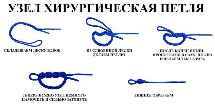 Как завязать узел на браслете из лески