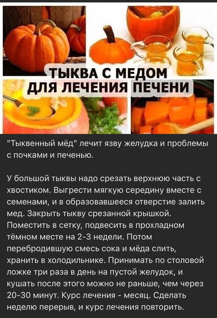 Польза тыквы для печени