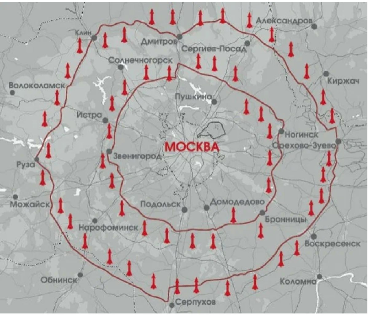 что находится под москвой