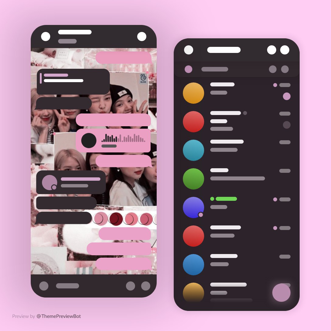 Розовые темы для телеграмма на андроид фото 7